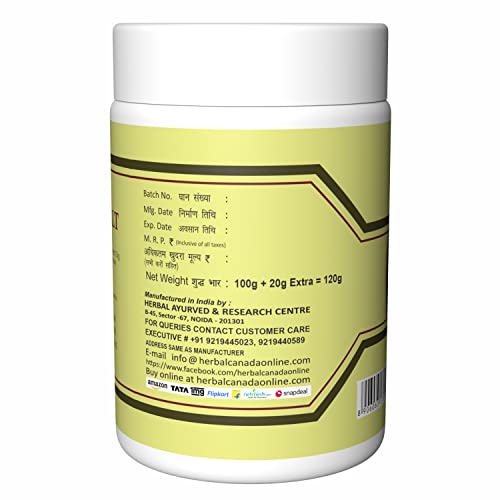 Harc Herbal Canada Jaitoon Namak | 100% Pure Helpful for Boost Immunity (Olive salt - 100g+ 20g Extra) Powder