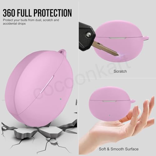 Image of Silicone Case Cover Compatible for OnePlus Buds 4 -Pink