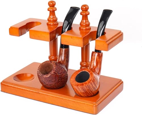 Expositor de madera para pipas de tabaco, soporte elegante de salón