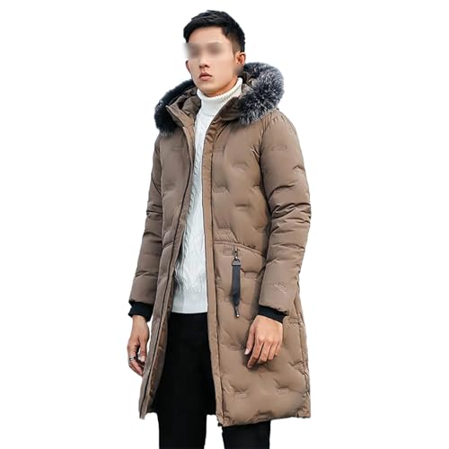 Doudoune homme veste d'hiver épais chaud parkas fourrure blanc canard manteau