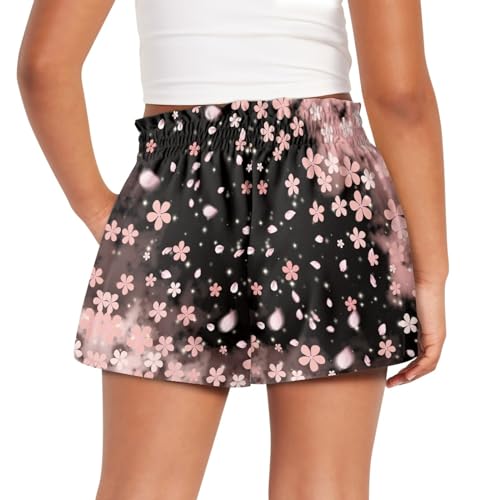 Shorts for Girls 1-16 Years Old Kids Clothes High Waist Athletic with Pockets2