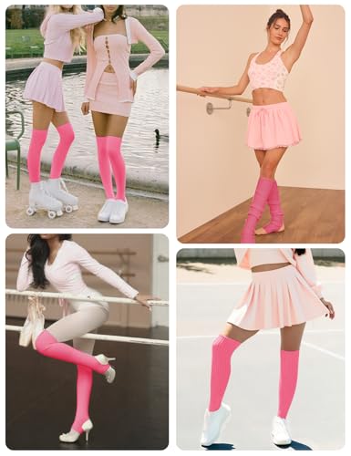 Image of v28 Women's Neon Knit Leg Warmer for 80s Party Dance Sports Yoga