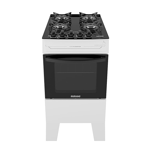 Fogão 4 Bocas a Gás Itatiaia Electra Glass Plus Mesa de Vidro Acendimento Automático Branc... Fogão 4 Bocas a Gás Itatiaia Electra Glass Plus Mesa de Vidro Acendimento Automático Branc...