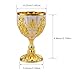 2Pcs Vintage Chalice Medieval Goblet, 30Ml Brass Royal Wine Glass Cups Medieval for Wedding Anniversary, Gold Goblet Cups for Renaissance Gifts Novelty Ceremonial Catholic Church Baptism Holy (White)