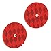 Bargman 74-68-010 Class A 3-3/16" Round Red Reflector with Center Mounting Hole - 2 Pack