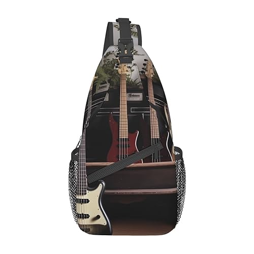 Sac à bandoulière guitare basse léger noir taille unique homme femme