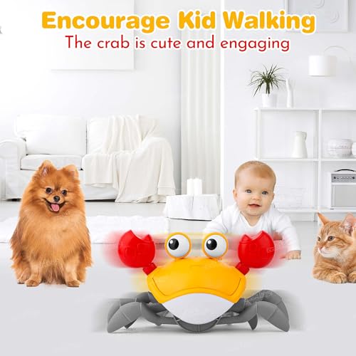 Image of Zest 4 Toyz Musical Toys for Kids | Crawling Crab Toys for Kids | Lights & Music | Type C Rechargeable | Sensory Interactive Moving Tummy Time Activity | Baby Toys for 6 to 12 Months | Birthday Gift