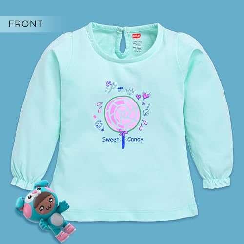 Image of LuvLap Baby Girls 100% Cotton Full Sleeve Girls Top, Pack of 02