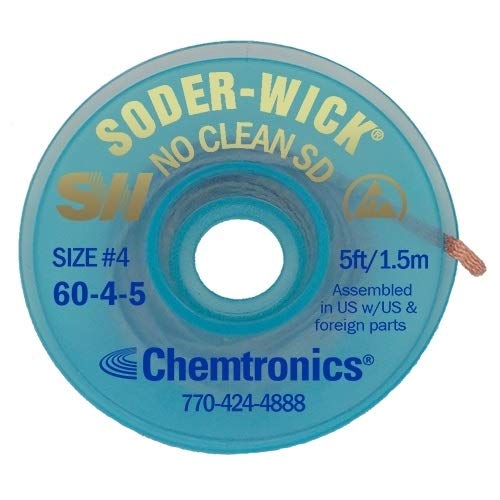 ELECTROMARK Solder-Wick No Clean Desoldering Braid for removal of excess solder from pcb. (pack of 1 pcs)
