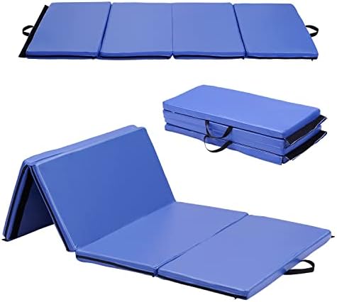 ZENOVA Gymnastics Mat Tumbling Mat for Kids 3'x6' Thick Gym Workout Mats Foldable Exercise Mat Floor Mat