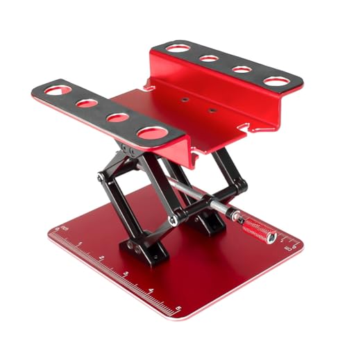 Support de réparation voiture RC rouge pour entretien châssis 1/10 et 1/8