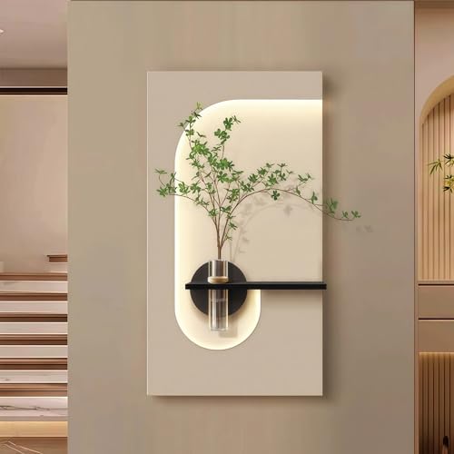 Décoration murale 3D vision haut de gamme en grès texturé avec éclairage LED