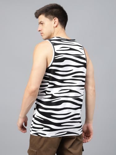 Image of Veirdo Men's Sleeveless Regular Fit Tshirt, All Over Printed Vest for Men, Cotton Sando for Beach Wear, Gym, Cycling, Running, & Other Sports (Available in Different Pattern)