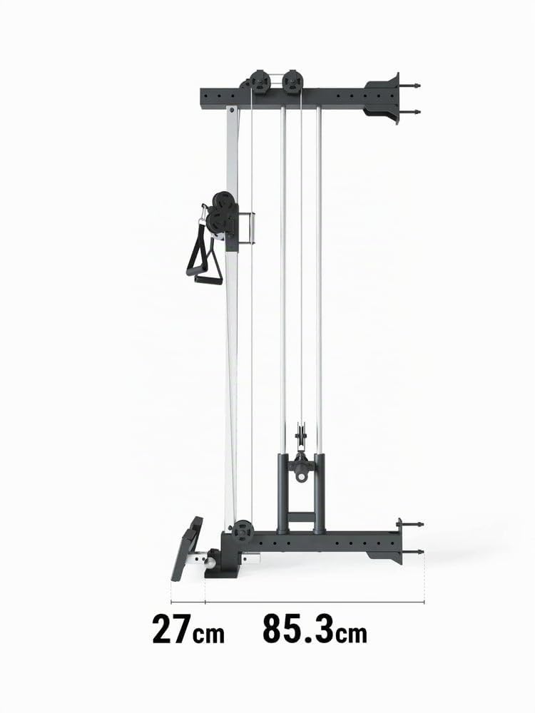 ATLETICA R8-Kabelzug Plate Loaded | 221 cm hoch, 52 kg schwer, Bis 450 kg belastbar, 34fach höhenverstellbar, einzeln, als Paar oder am Rack