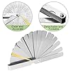 Spurtar Feeler Gauges Stainless Steel 32 Blades 0.04-0.88 mm (0.0015-0.035 Inch) Feeler Gauge Metric/Imperial for Measuring Gap Width Thickness for Guitar, Spark Plug, Valve, Piston Measure #4