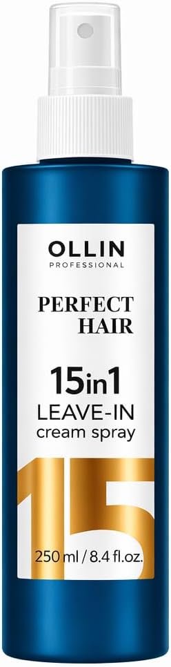 Professional Perfect Hair 15 in 1 Leave-In Cream Spray, Multi-Benefit Hair Treatment with Heat Protection, Repair & Shine, 250 ml
