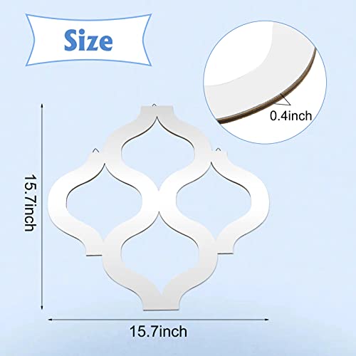 Chenkaiyang 2 Pcs Arc Shaped Mirror Wall Decor Wall Mirror Silver Hanging Mirror 16”X16”, Acrylic Mirror Accent Mirror, Aesthetic Wall Art Mirrors For Living Room Bedroom Entryway #TOP1