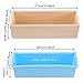ZEONHEI 3 Set 45 Oz Blue Silicone Soap Molds Loaf, Flexible Rectangular Soap Making Molds with Wood Box Wooden Covers, Soap Molds for Soap Making
