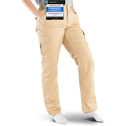 Combat Arbeitshose Damen Stretch - Cargohose Mit Vielen Taschen, Schnell Trocknend