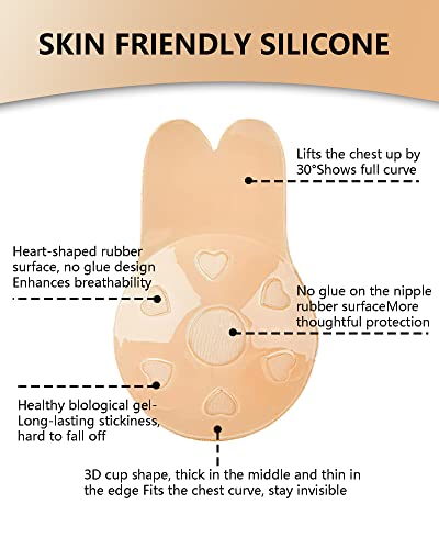 Sticky Bra Adhesive Nipple Covers Invisible Lift Up For Large Push Up Strapless Backless Bras For Women Black #TOP3