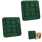 F1 Ice Mold, F1 Mould,Formula Racing Car Ice Mold, 6-Cavity 3D Race Car Shape Themed Ice Cube Tray Race Car Silicone Molds for Polymer Clay (Green-2PCS)