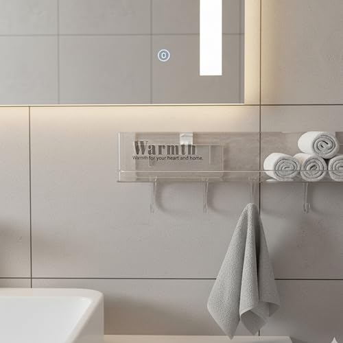 Image of IBELL Waterproof No-Punch Shower Shelf Organizer with Hooks | Bathroom Storage Rack for Shampoo & Shower Gel | Easy Installation Shower Caddy | Dimensions: L: 40.5 cm, W: 10 cm, H: 7 cm