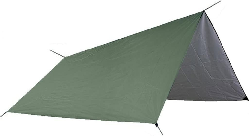 Tent Tarp Hammock Rain Fly Tent Tarp Outdoor Camping Supplies Portable Sunshade Waterproof Camping Tarp Tent Tarp (Color : Green, Size : 300 * 300cm)