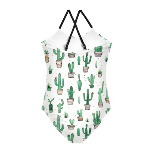 Cactus Green Girls One Piece Swimsuit Beach Swimwear 208494202