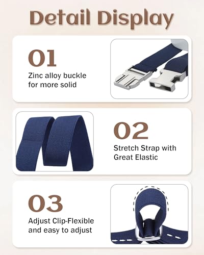 Kajeer Boy Kids Belt,Elastic Belts Easy Clasp Adjustable Child Zinc Alloy Buckle Youth Belt for Boys Girls(2 PCS)3