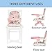 Dream On Me Munch N Go Booster Seat for Babies 6–36 Months, 3-in-1 Feeding, Floor & Table Seat, Adjustable 4 Heights, Lightweight Portable Design, 3-Point Safety Harness, Easy to Fold & Carry- Pink