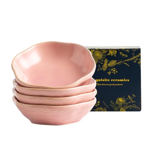 zerokyclan Reactive Glaze Dipping Bowls, Soy Sauce Dishes Set of 4
