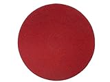 Abtec 430mm (17") Premium Heavy Duty Floor Cleaning Buffer Pads, Red, Non-woven, Fine, Pack of 5