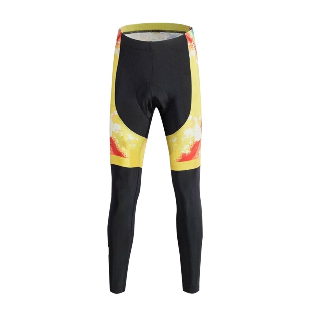 Pantaloni Sportivi da Mountain Bike Corsa all'aperto Abbigliamento Bicicletta colorato Collant Lunghi PRO Team Ciclismo per Uomo(Yellow02,S)