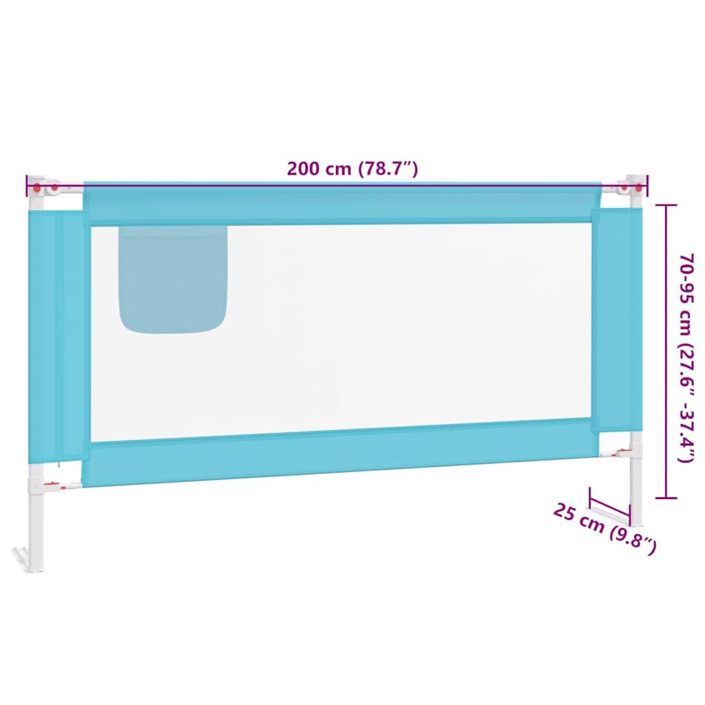 Generisch Kleinkind-Bettschutzgitter Blau 200x25 cm Stoff,Baby & Kleinkind,Babysicherheit,Baby-Bettschutzgitter,10215