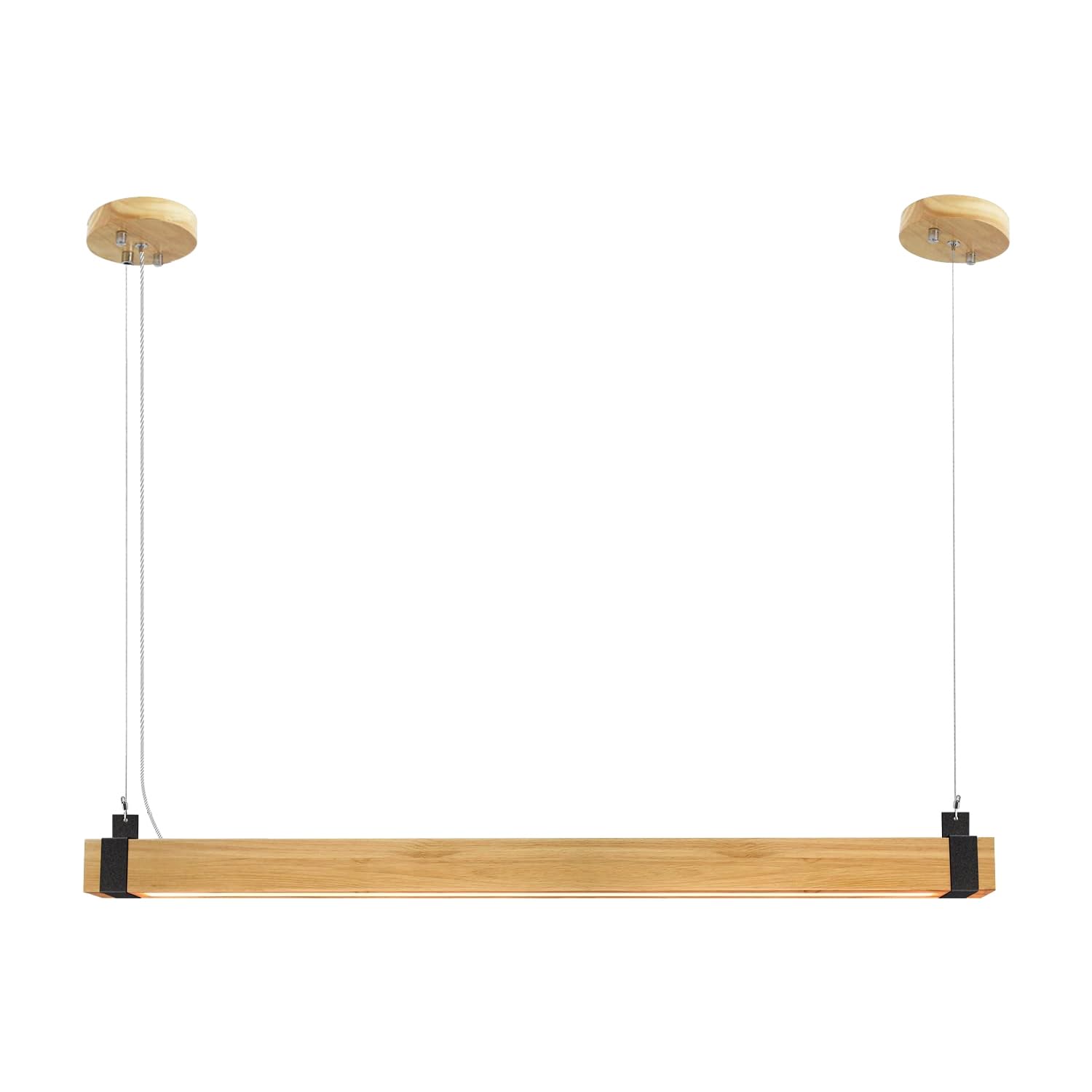 ZMH LED Pendelleuchte Esstisch Hängeleuchte Holz Küchenlampe Hängend | 100CM Hängelampe Wohnzimmer Dimmbar Esstischlampe 19W Industrial Esszimmerlampe Vintage Retro Pendellampe Schlafzimmer