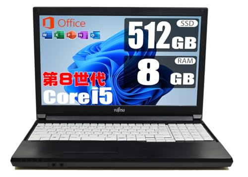 �y�����ςݕi�z�x�m�� FMV LIFEBOOK A579 / ��8���� Core i5 8265U / SSD 512GB / ������ 8GB / MS Office 2019 / Windows 11 / Wi-Fi Bluetooth �e���L�[ HD 