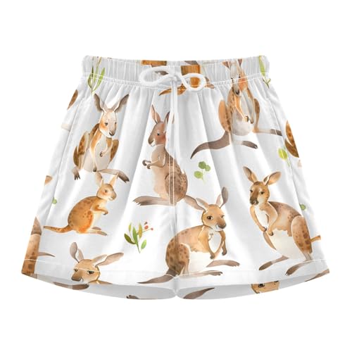 Bolaz Toddler Boys Swimwear Swim Trunks with Compression Liner 4T Kangaroo Watercolor