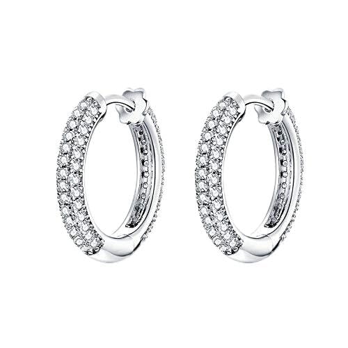 Créoles en argent 925 sterling de luxe pour femmes une élégance intemporelle