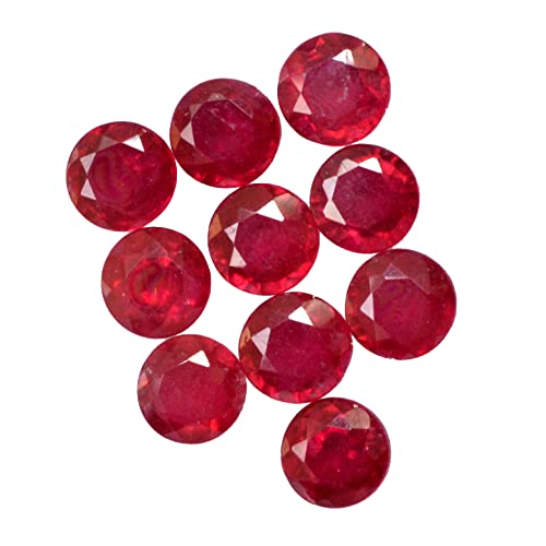 4 Mm Natural Ruby Round Cut Lot 02 Pcs Faceted Loose Gemstone Gf #TOP1