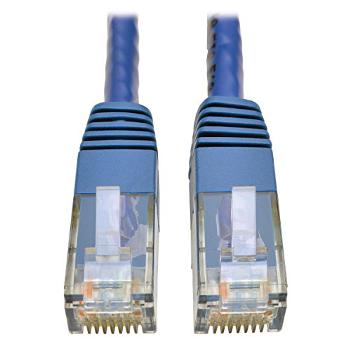 Câble de réseau Cat6 cordon Ethernet RJ-45 bleu UTP 10,68 m
