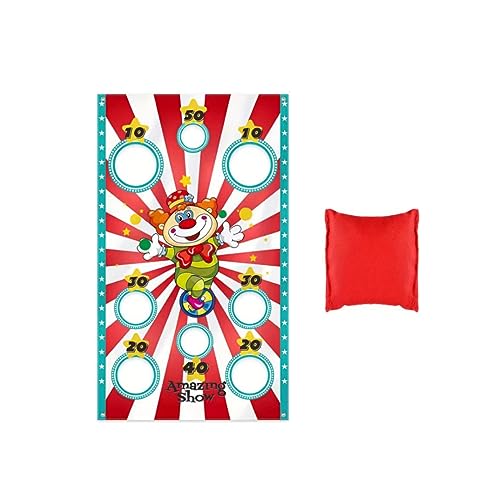 EULAPGOE Carnival Party Backdrops Circus Party Decorations Carnival Party Banners, Photo Backdrop Props, Large Fabric Door Banners for Carnival Party Decorations and Carnival Game Curtains