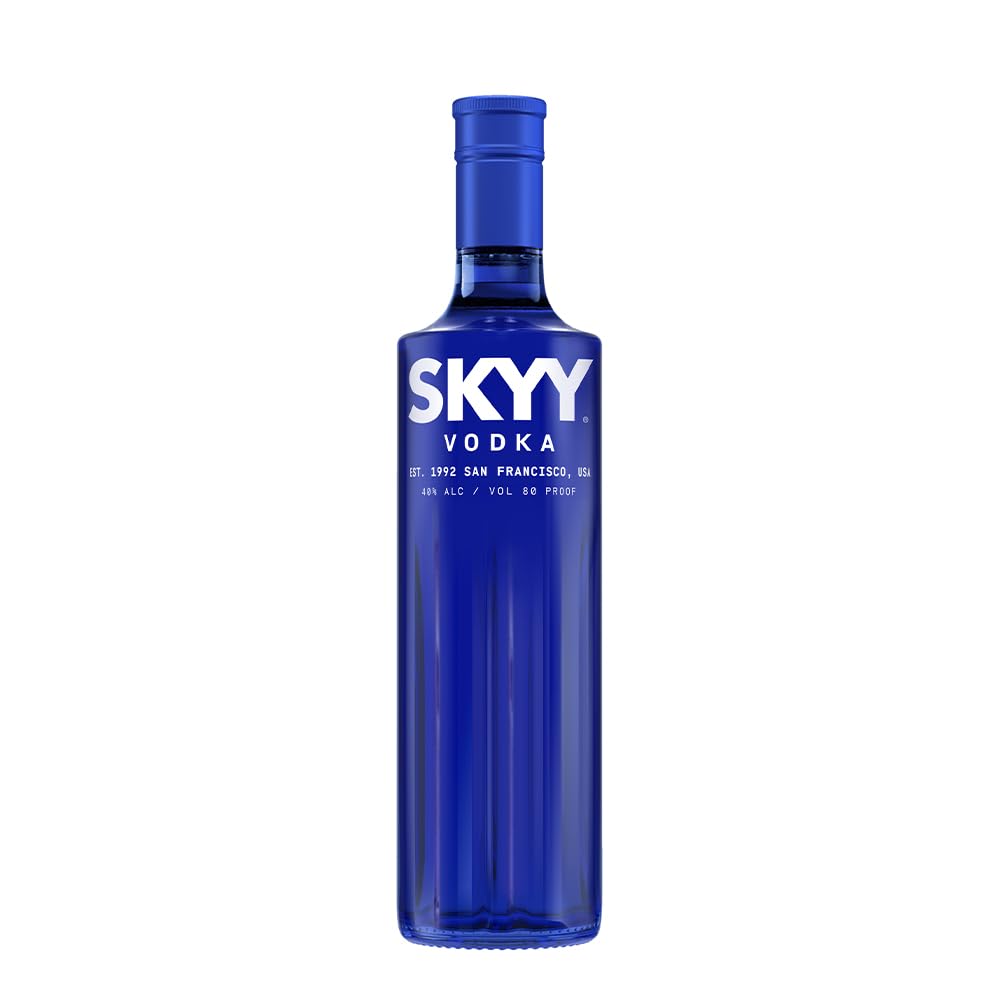 SKYY Vodka 70 cl, 40% ABV - Premium Quadruple Distilled American Vodka
