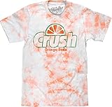 Tee Luv Orange Crush Cloud Wash T-Shirt - Tie Dye Crush Soda Shirt (S)