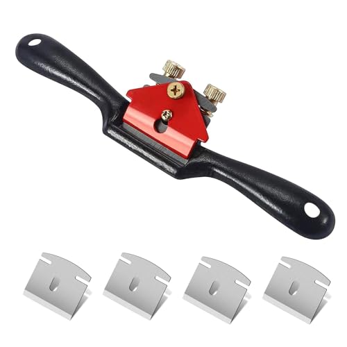 GIONAR Wood Plane, 9 Inch / 210 mm Planers for Wood, Spokeshave Tool with 4 Replacement Blades, Woodworking Tools for Woodworking and Manual DIY Enthusiasts 1 GIONAR Wood Plane, 9 Inch / 210 mm Planers for Wood, Spokeshave Tool with 4 Replacement Blades, Woodworking Tools for Woodworking and Manual DIY Enthusiasts