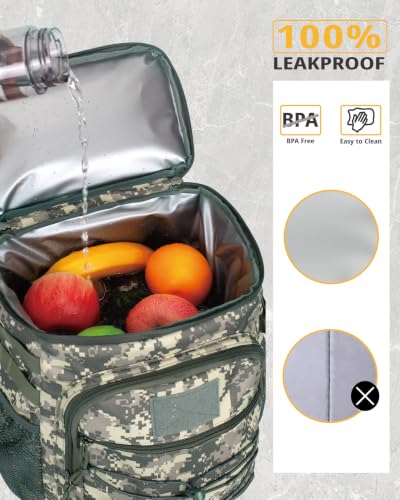 Image of 25L Insulated Cooler Backpack Water-Resistant Molle Cooler Bag for Camping