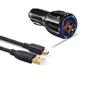 USB Ladegerät Adapter Fahrzeug Netzkabel kompatibel für Garmin DriveSmart 61 65,Drive 50 51 LM 52,Nuvi 2539LMT 2555LMT…