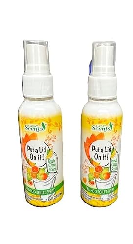 Put A Lid On It Pre-Poo Toilet Spray, Fresh Citrus Scent, Odor Eliminator, 1.85 Fl Oz, 2 Pack