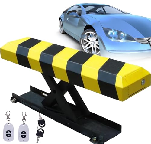 Barriera di parcheggio elettrica con telecomando, posta pieghevole, 2 chiavi, acciaio, durata della batteria fino a 90 giorni, ideale per la protezione del parcheggio privato e il controllo accessi es