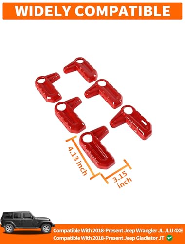 image for Savadicar Red Interior Accessories - Hardtop Latches Trim Cover for 20