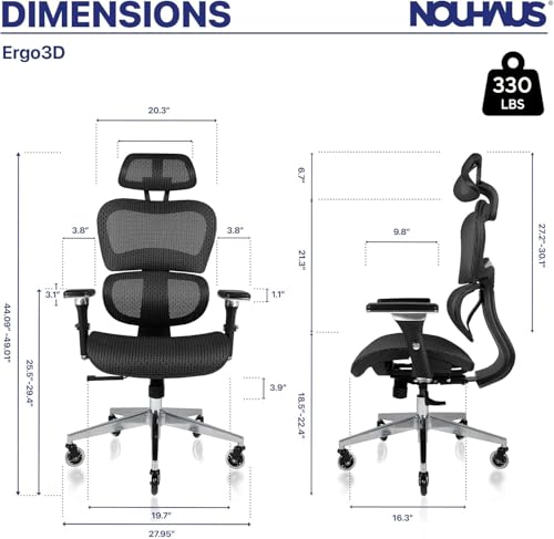 nouhaus ergo3d ergonomic office chair